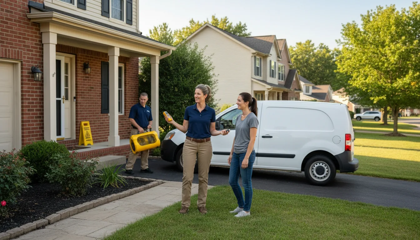 Residential water damage restoration in Waterford, MS